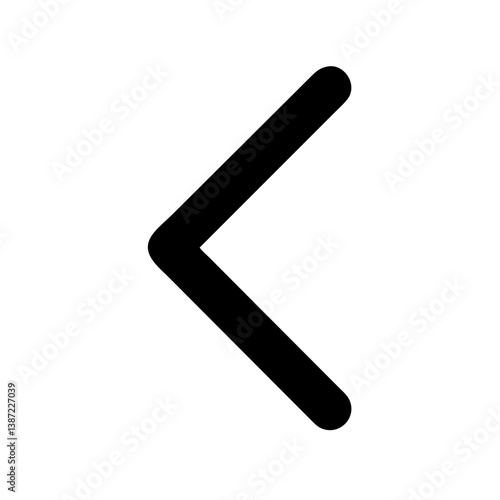 Left Chevron Representing Back or Previous Icon Design
