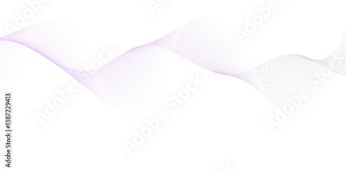 Dynamic minimal smoke sound line. Abstract glowing white and pink blend line smooth flow soundwave curve energy gradient vector futuristic digital outline line science design.	
