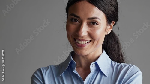 The Confident Woman Smiling