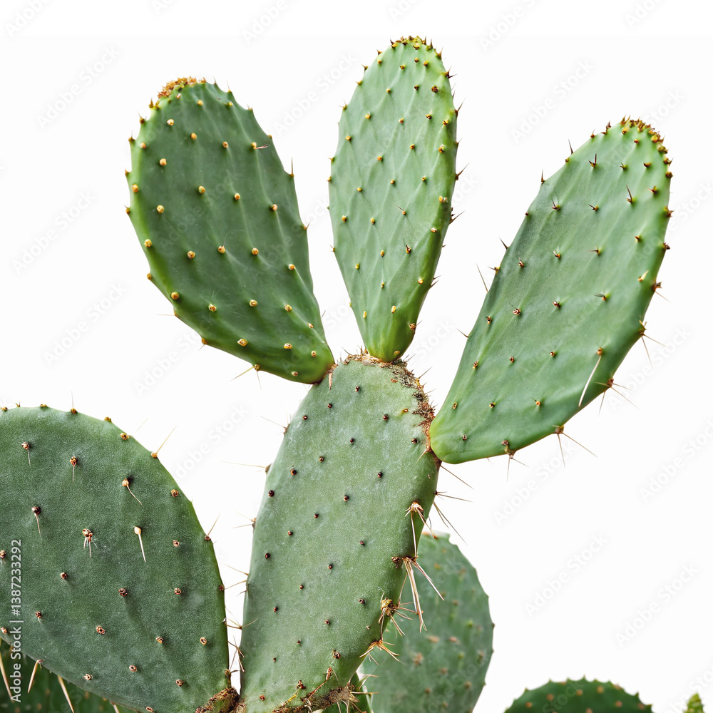 Prickly Pear Cactus Close-Up on Transparent Background for Nature and Gardening Designs Prickly Pear Cactus Close-Up on Transparent Background for Nature and Gardening Designs