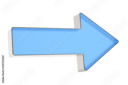 Glass arrow on white backgr...