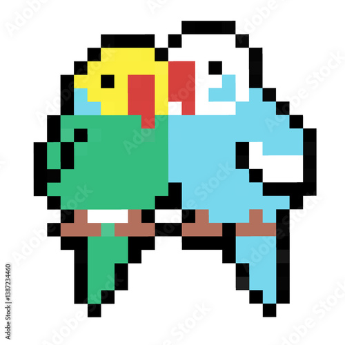 Pixel Art style illustration of animals 