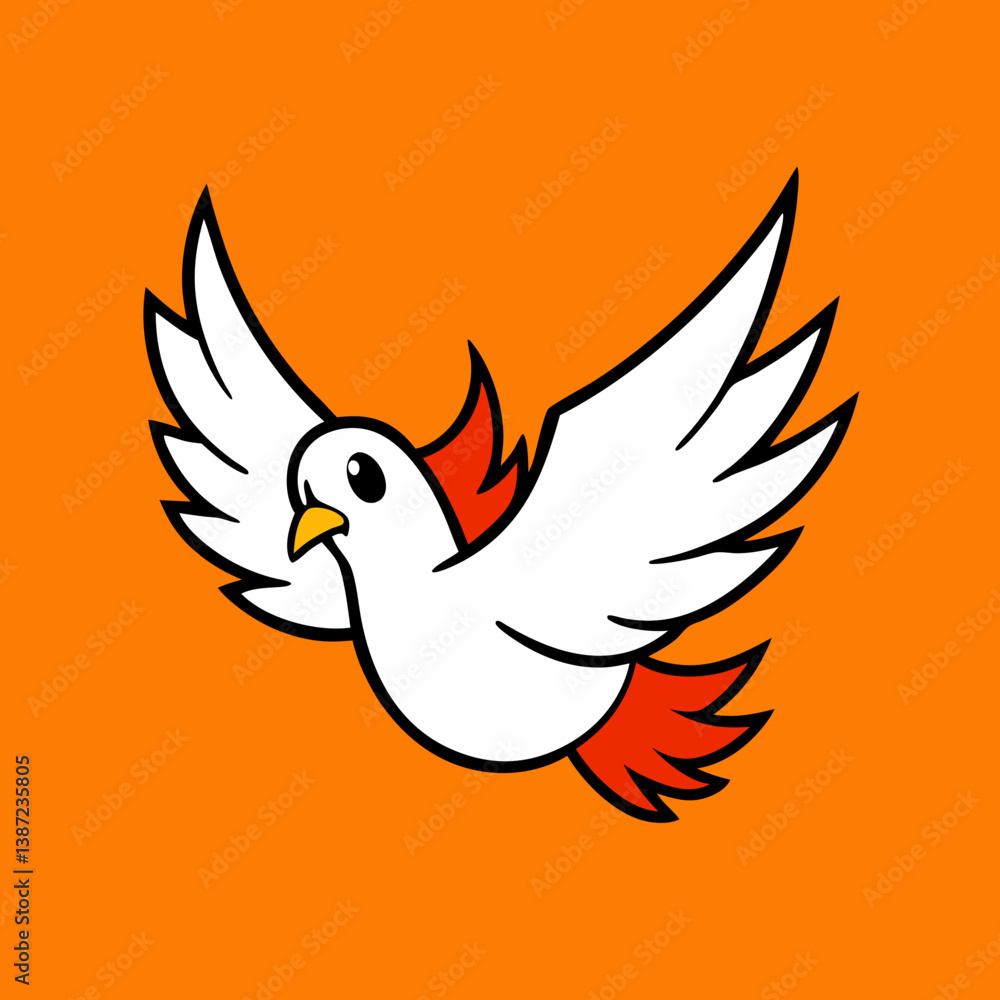 Obraz premium dove of peace vector