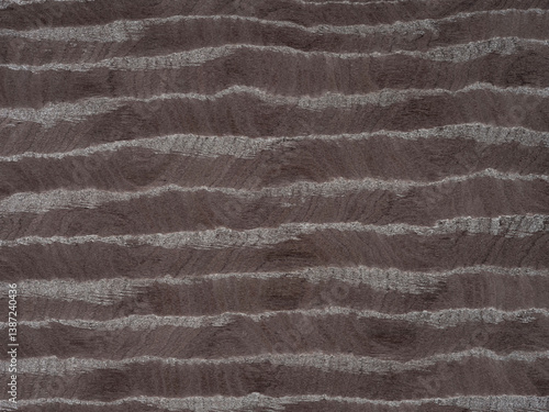 Living rock veneer surface with undulating waves of deep charcoal and shimmering silver layers