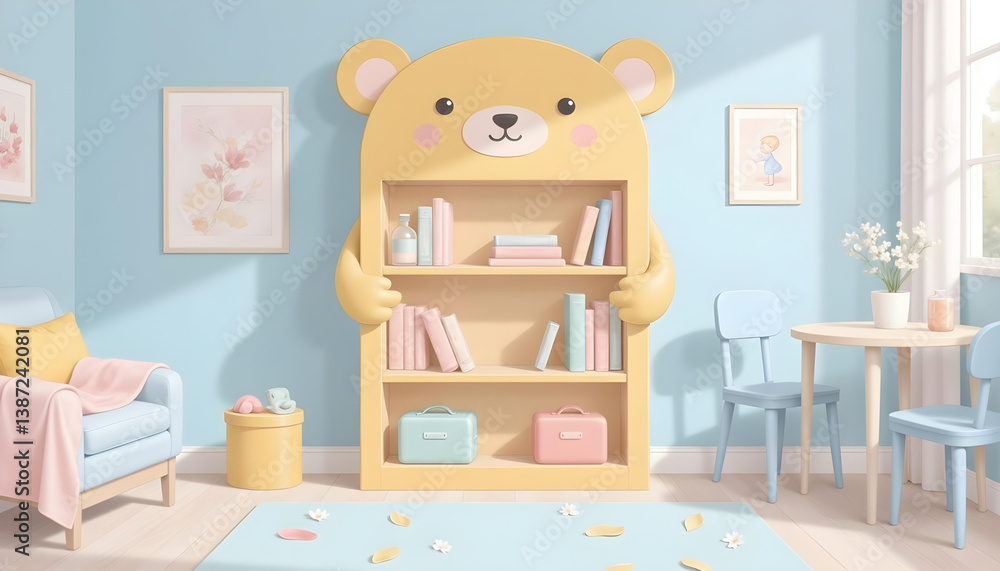 Fototapeta premium kids study room home diy decoration