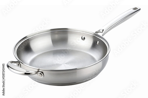 High Quality Stainless Steel Frying Pan with Ergonomic Handle Ideal for Cooking and Sauteing