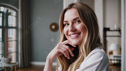 The Smiling Woman in Home