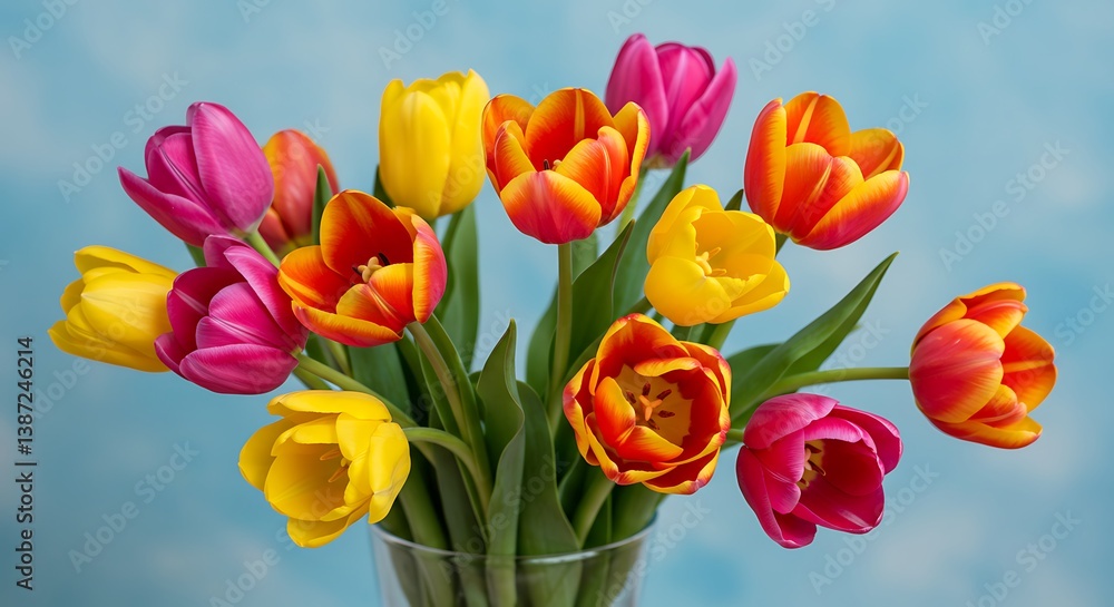Fototapeta premium Chromatic Bloom AI Generated