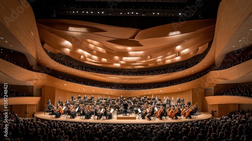 Wallpaper Mural Full orchestra hall, concert in progress Torontodigital.ca