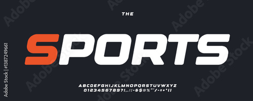 Bold Sports Font With Modern Sans Serif Style Letters, Speed Alphabet for Athletic Branding, Logos, Posters, and Dynamic Titles. Vector Illustration