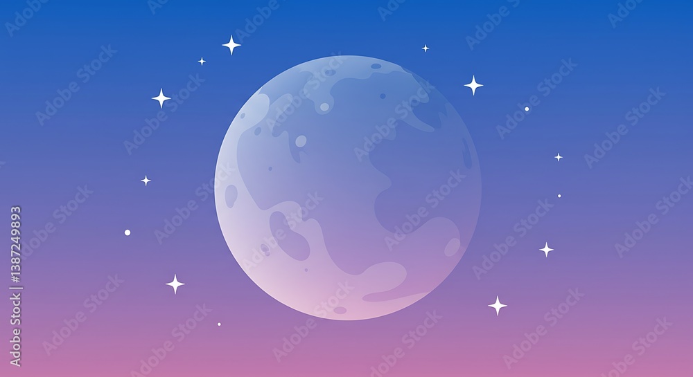 Celestial Dream: A Soft Moonlit Night AI Generated Celestial Dream: A Soft Moonlit Night AI Generated