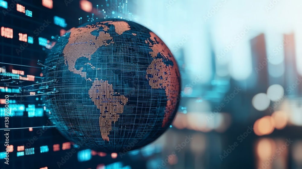 Global Network Connection Event Digital World Map Visualization Technology Landscape High-Tech Environment Futuristic View Global Network Connection Event Digital World Map Visualization Technology Landscape High-Tech Environment Futuristic View