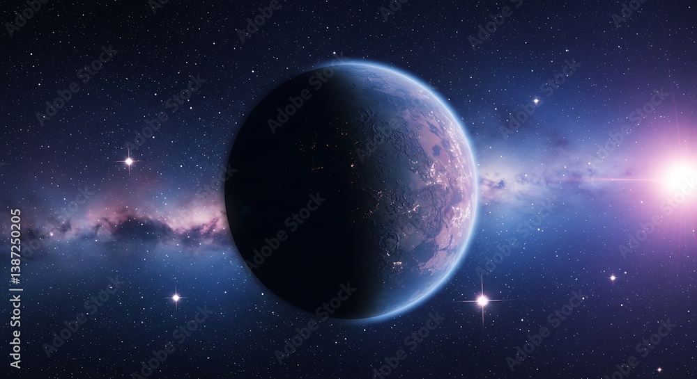 Fototapeta premium Celestial Embrace AI Generated