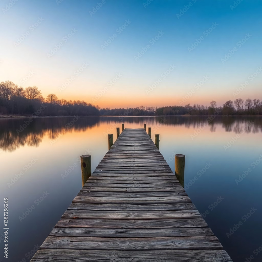 Fototapeta premium pier on the lake