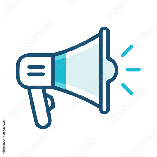 Megaphone Icon Representing Announcement or Promotion Icon Design