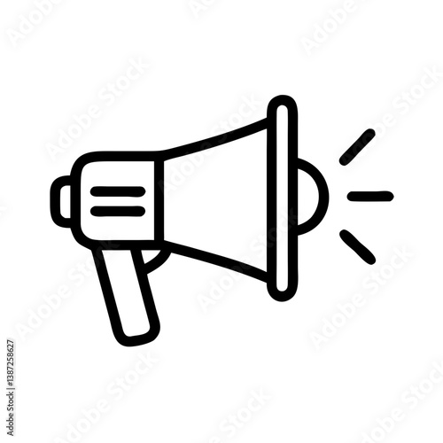 Megaphone Representing Announcement or Promotion Icon Design
