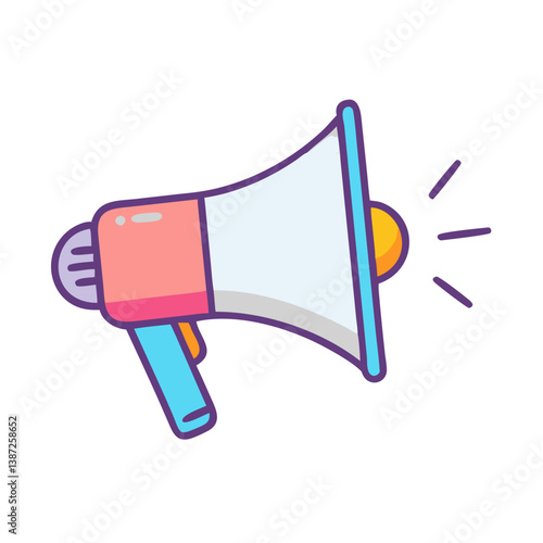 Megaphone Representing Announcement or Promotion Icon Design