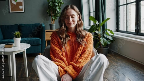 The Woman in Cozy Sweater