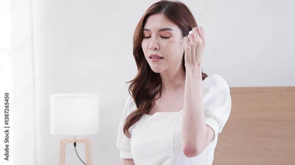 Excited woman expressing surprise with hands on face Excited woman expressing surprise with hands on face