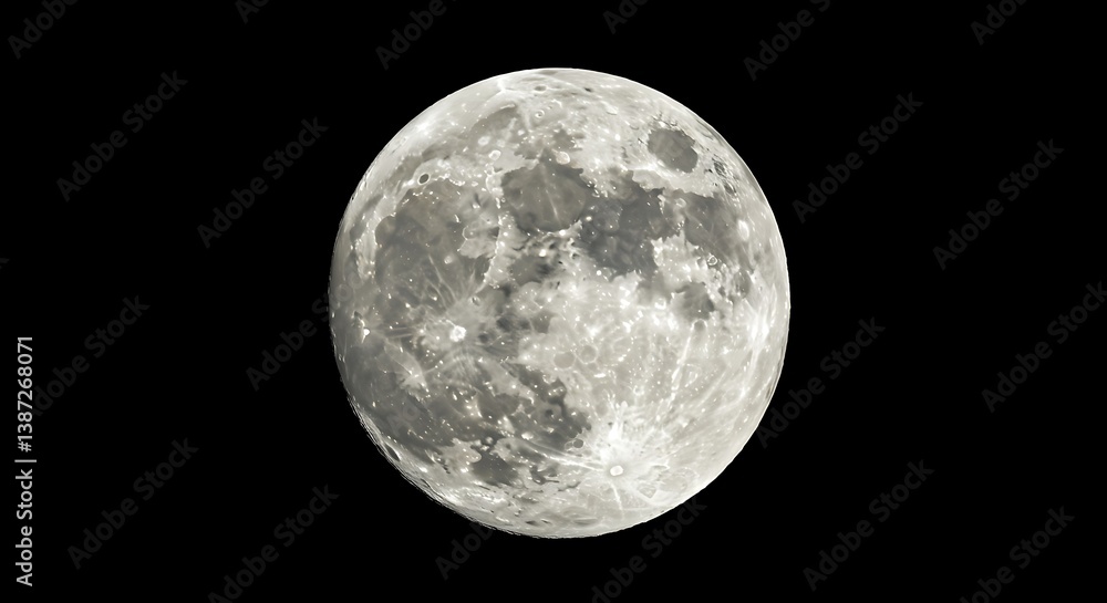 Obraz premium Lunar Embrace AI Generated