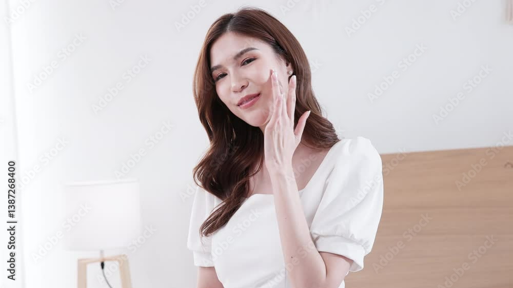 Excited woman expressing surprise with hands on face Excited woman expressing surprise with hands on face
