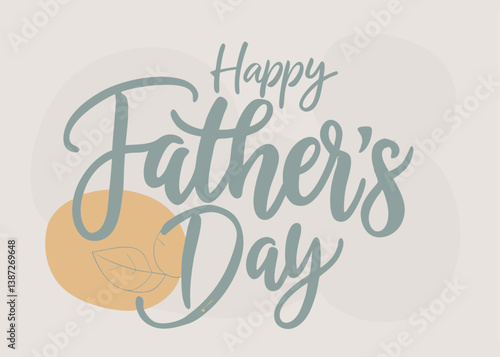 Happy Father's Day Typography Vector Text and Clipart