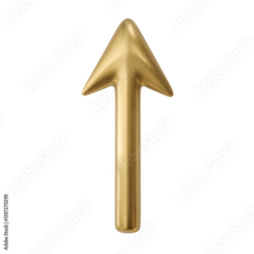 gold arrow isolated