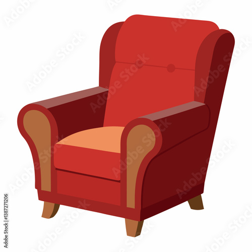 red leather armchair
