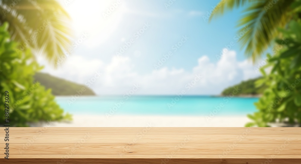 Tropical Escape: Sun-Drenched Beach Vista AI Generated Tropical Escape: Sun-Drenched Beach Vista AI Generated