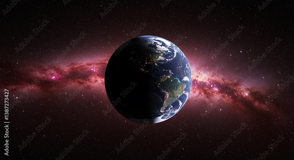 Obraz premium Cosmic Embrace AI Generated