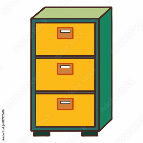 file cabinet with drawers isolated