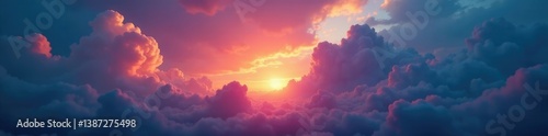Colorful sky with arcoiris and darkening clouds, atmosfera, cieloscuro, nubes