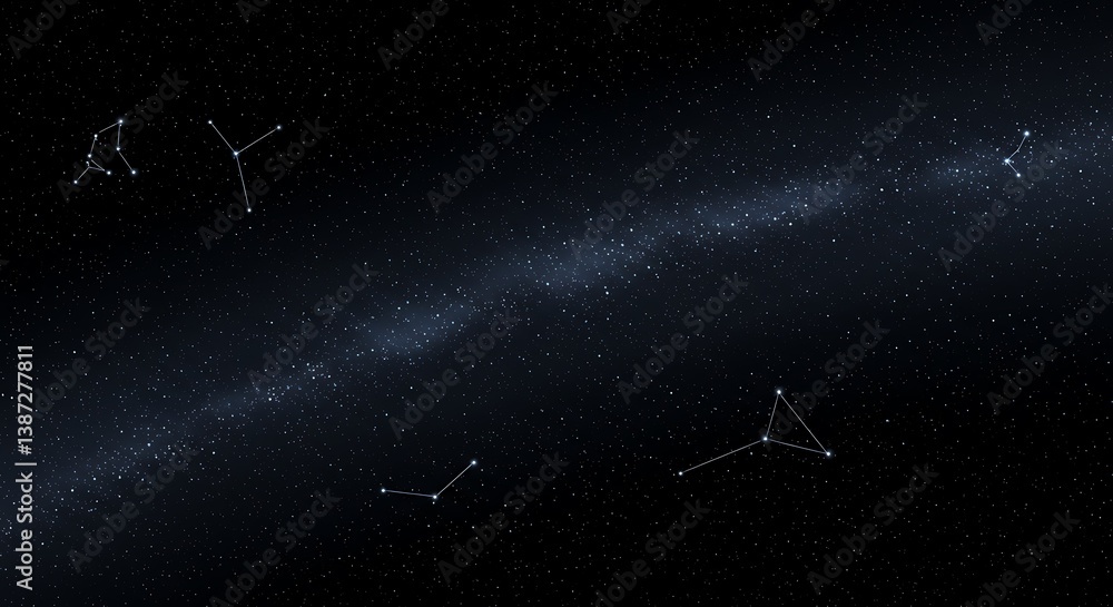 Fototapeta premium Celestial Script AI Generated