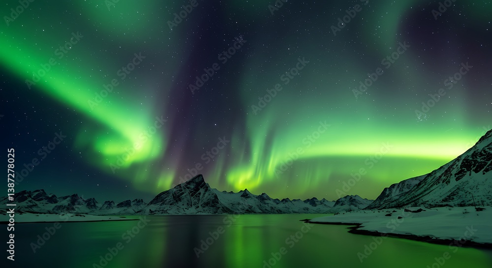 Aurora's Emerald Embrace AI Generated Aurora's Emerald Embrace AI Generated