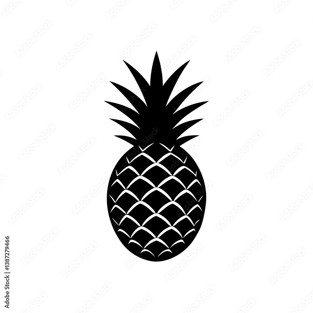 Obraz premium pineapple vector illustration