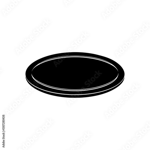 frisbee-vector-silhouette-on-white-background