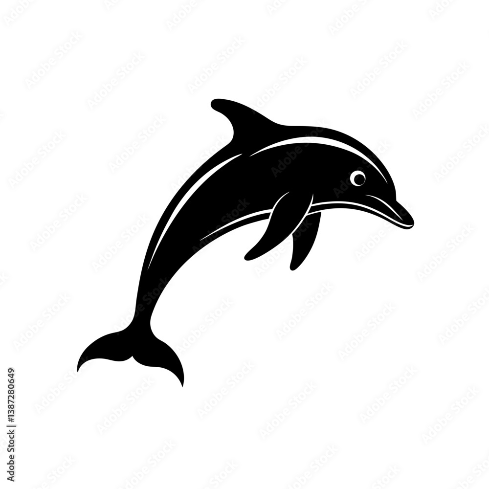 Fototapeta premium dolphin isolated on white background