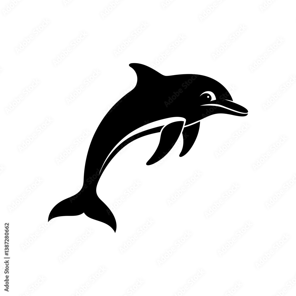 Fototapeta premium dolphin isolated on white background