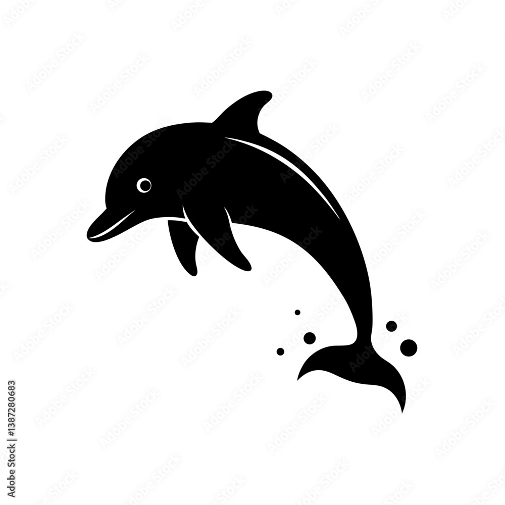 Fototapeta premium dolphin isolated on white background