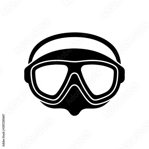 diving mask vector illustration
