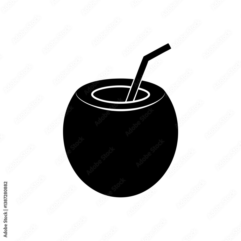 coconut-drink-vector-silhouette coconut-drink-vector-silhouette