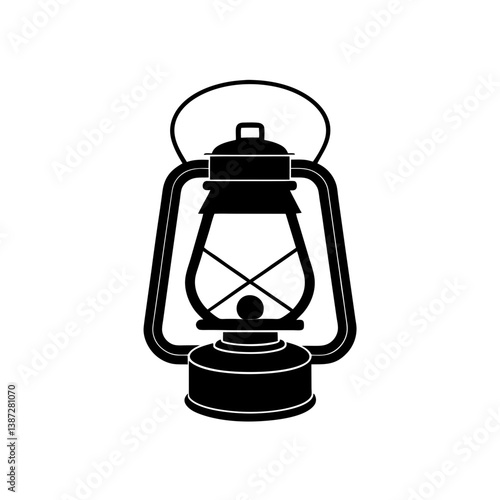 oil lamp isolated on white