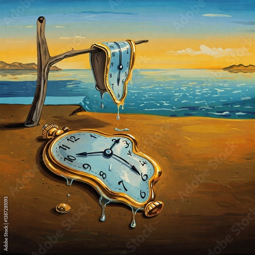  on the beach clock melting
