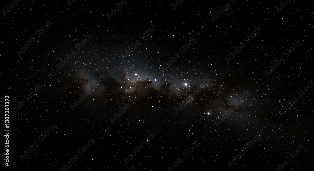 Fototapeta premium Cosmic Dust and Distant Suns AI Generated
