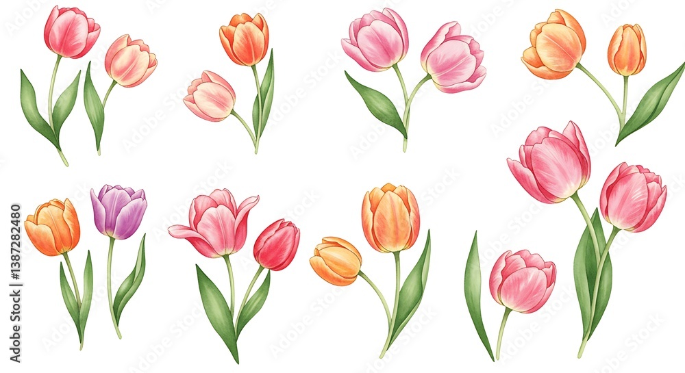 Fototapeta premium Tulip Whisper AI Generated