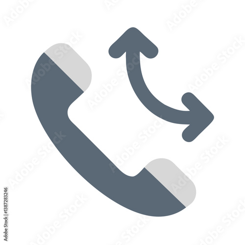 Phone Call with Arrows Icon Design