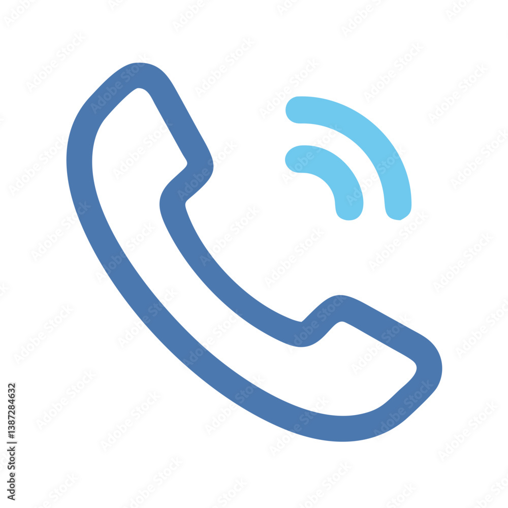 Phone Receiver Representing Call or Contact Icon Design