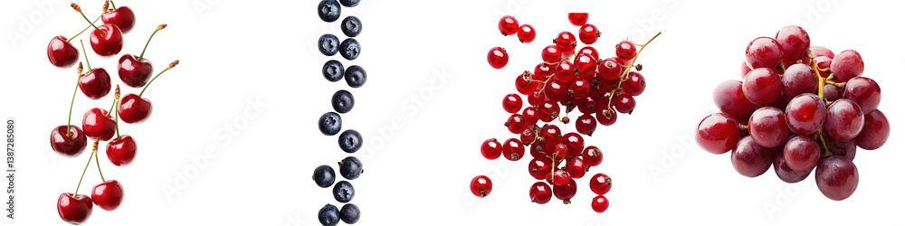 Fresh Cherries, Blueberries, Red Currants and Grapes. Fresh Cherries, Blueberries, Red Currants and Grapes.