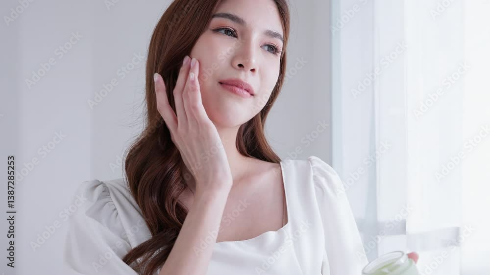 Excited woman expressing surprise with hands on face Excited woman expressing surprise with hands on face