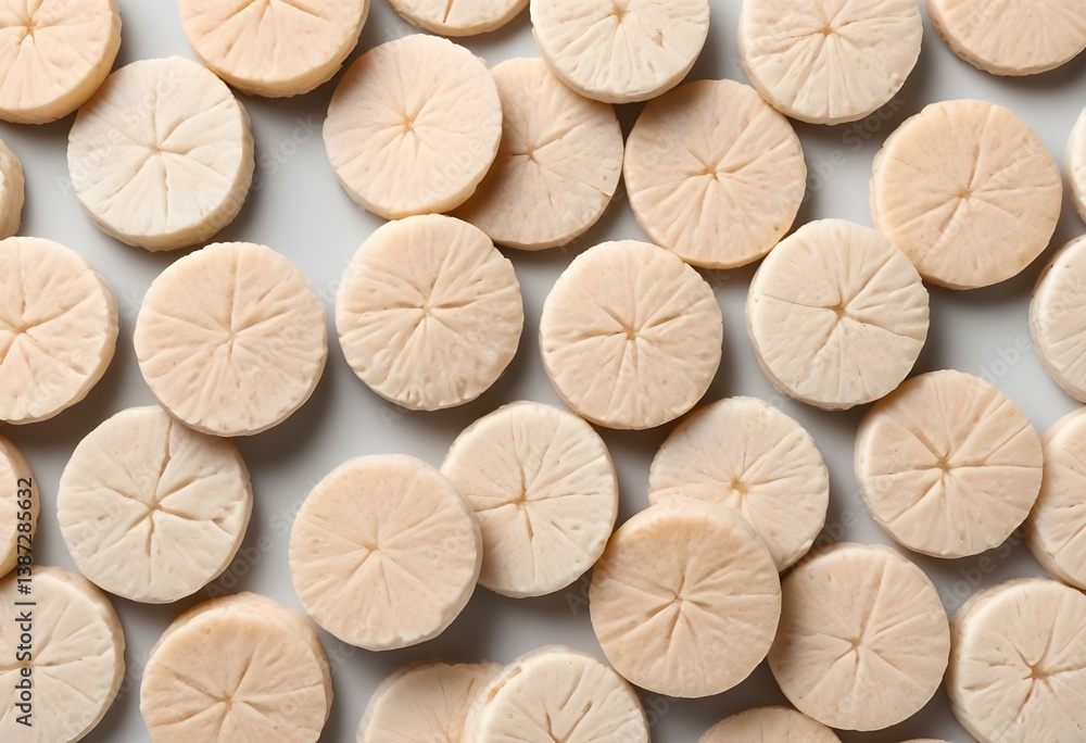 Rice cakes top view isolated on white background Rice cakes top view isolated on white background